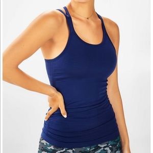 Fabletics seamless support tank - blue size small
